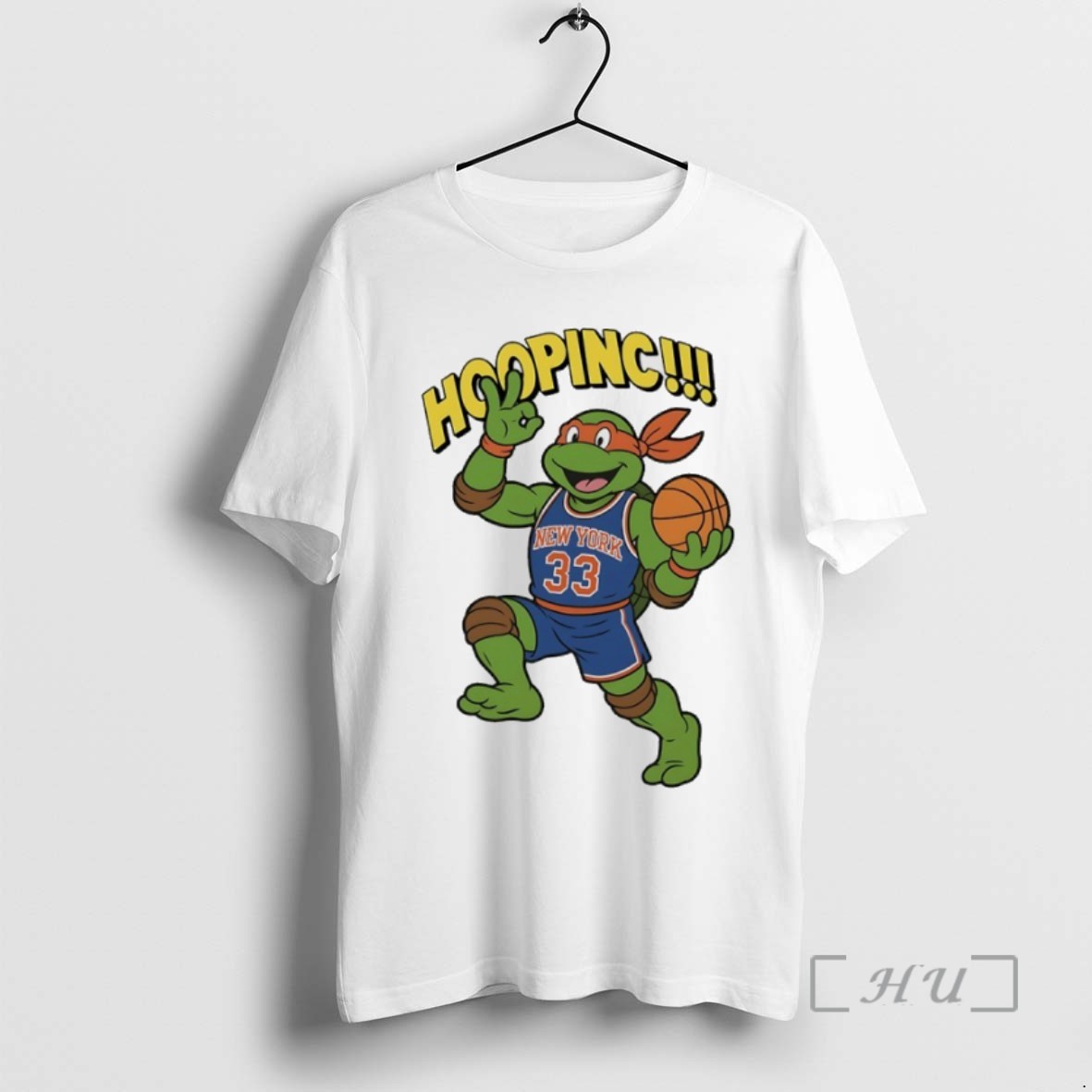 Officials Michelangelo Ninja Turtles Hoopinc Patrick Ewing New York Knicks T Shirt Sweater Hoodie