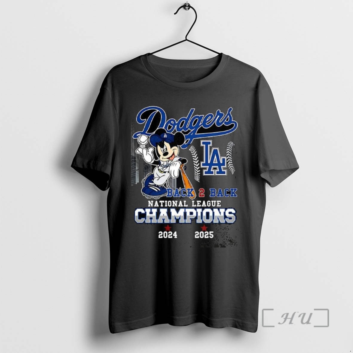 Officials Mickey Mouse X Los Angeles Dodgers National League Champions Back To Back 2024 2025 T Shirt Sweater Hoodie