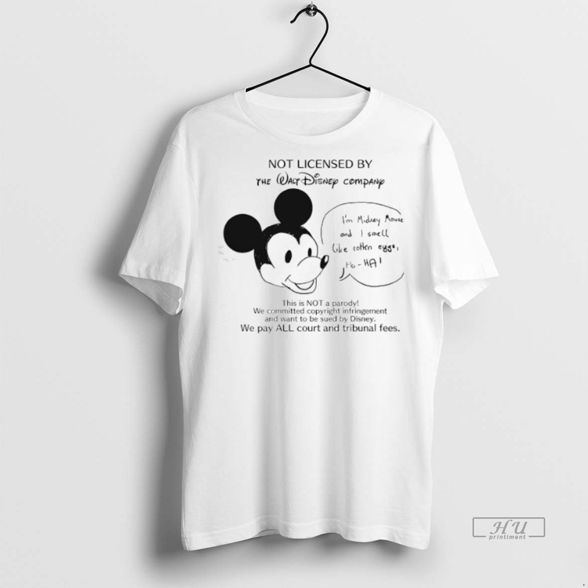 Officials Mickey Not Licensed By The Walt Disney Company Tee Shirt Sweater Hoodie
