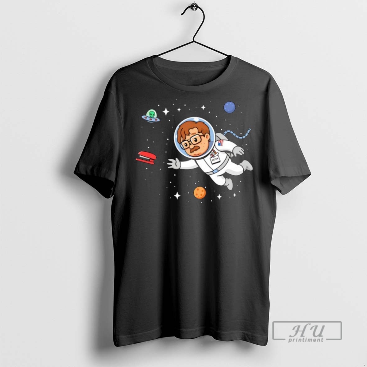 Officials Milton Waddams From Office Space As An Astronaut Chasing His Red Stapler In Space T Shirt Sweatshirt Hoodies