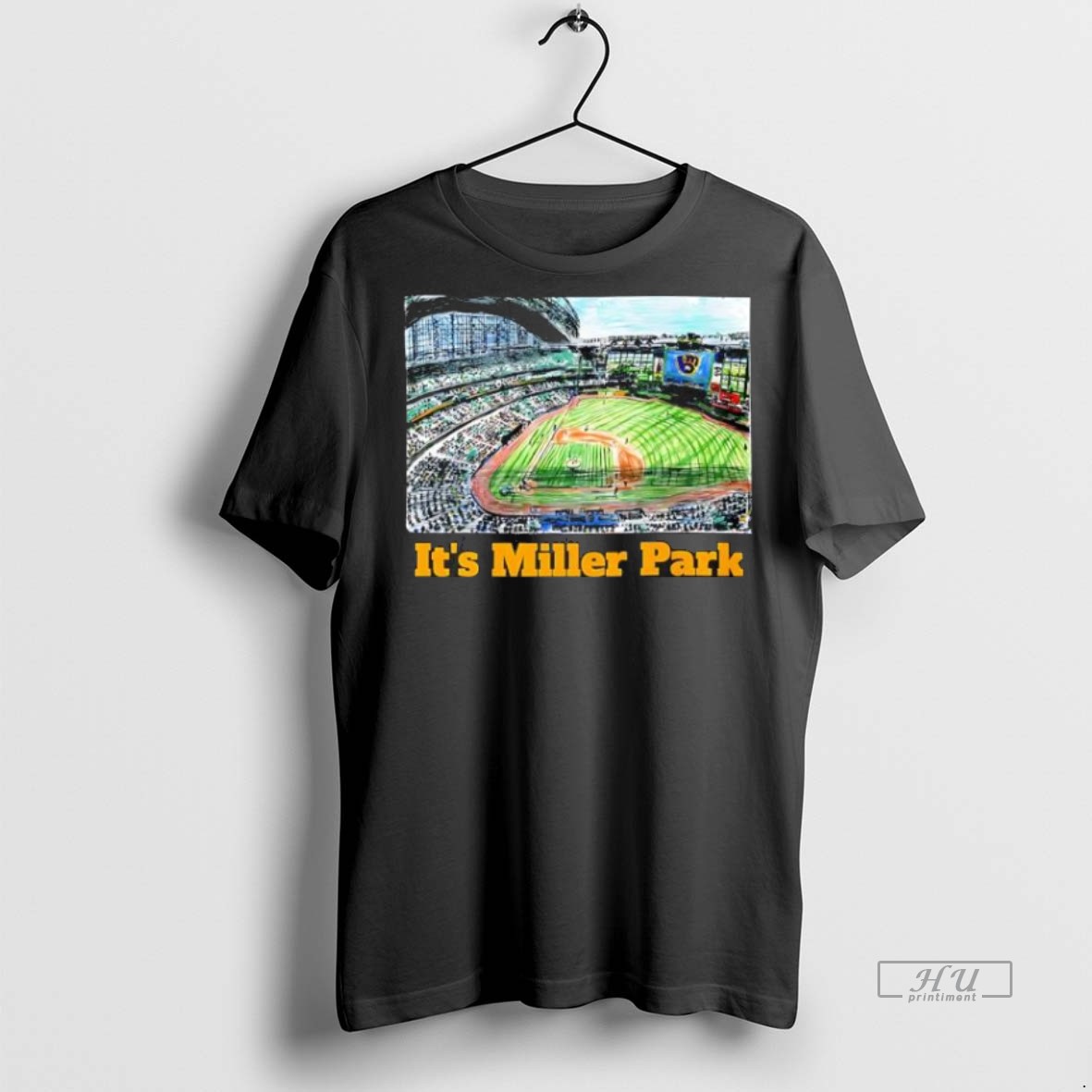 Officials Milwaukee Brewers Its Miller Park Mlb Stadium Black T Shirt Sweater Hoodie