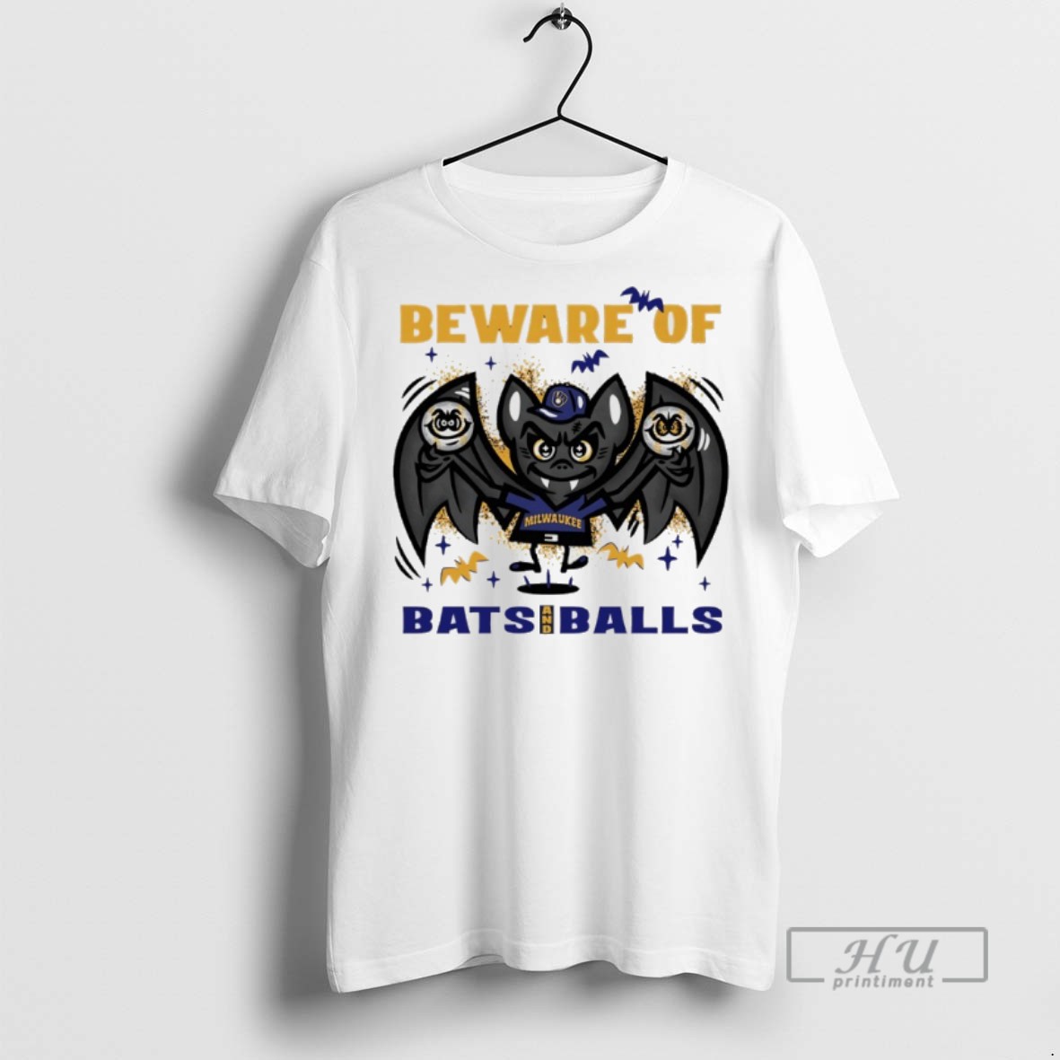 Officials Milwaukee Brewers October Beware Of Bats And Balls T Shirt Sweatshirt