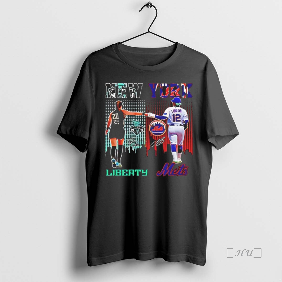 Officials New York Sabrina Ionescu Liberty Francisco Lindor Mets Signatures T Shirt Sweater Hoodie