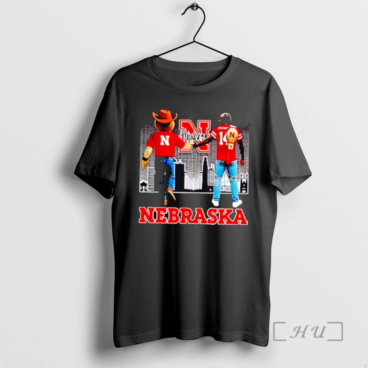 Officials Nice Nebraska Cornhuskers Danny Crawford Vs Mascot Skyline Signature T Shirt Sweater Hoodie