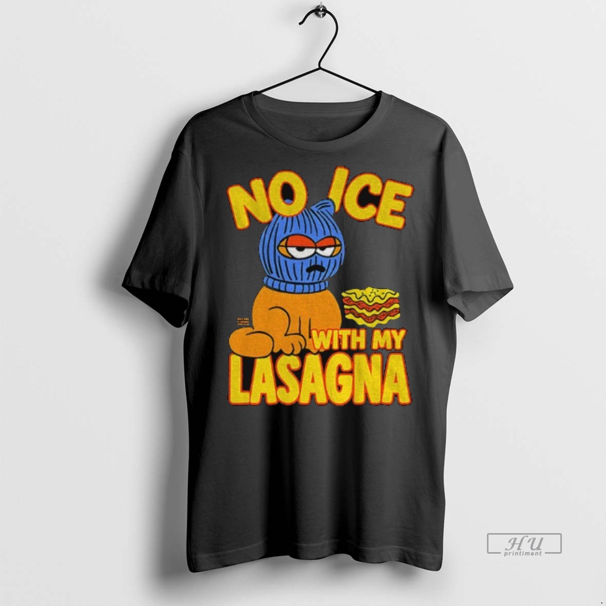 Officials Orange Cat No Ice With My Lasagna Tee Shirt Sweater Hoodie