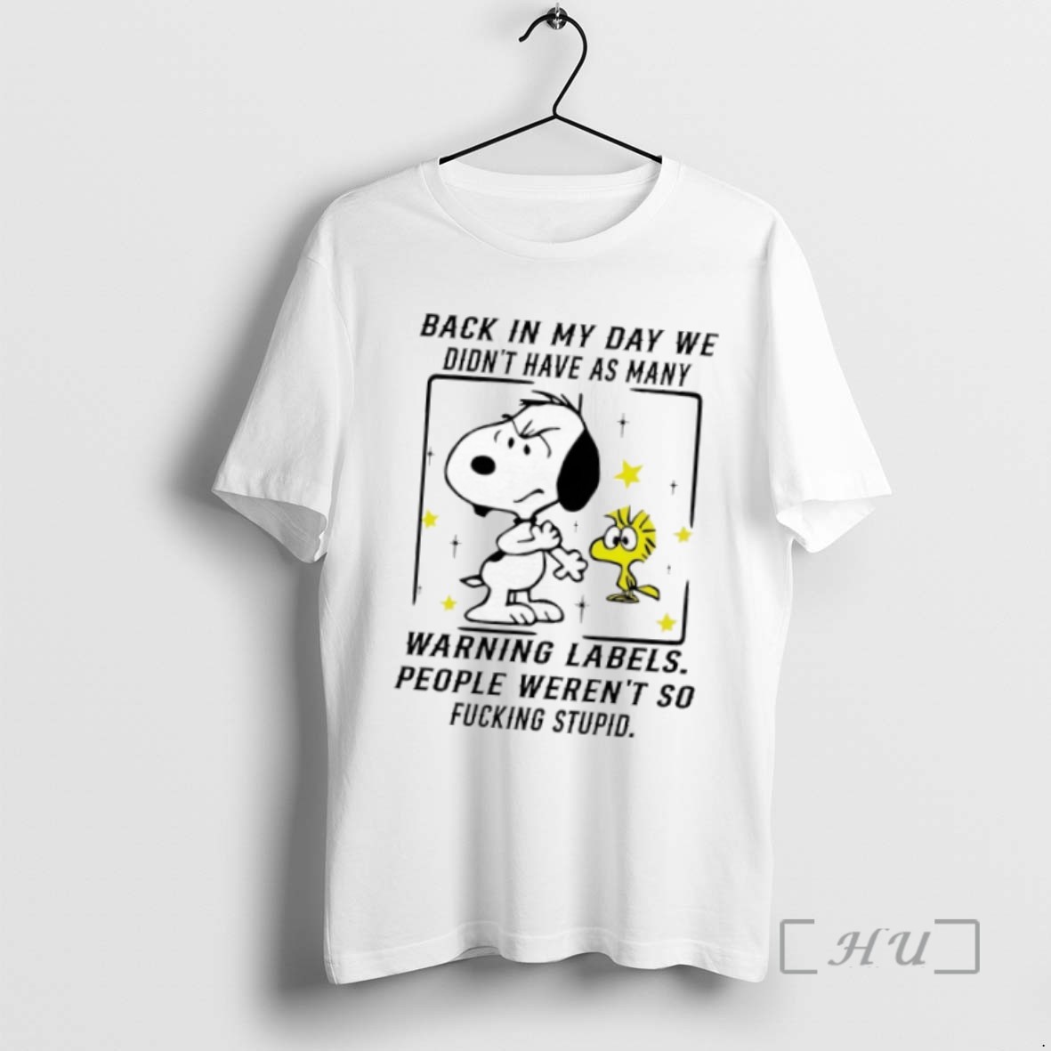 Officials Peanuts Woodstock And Snoopys Back In My Day We Didnt Have As Many Warning Labels Tee Sweater Hoodie
