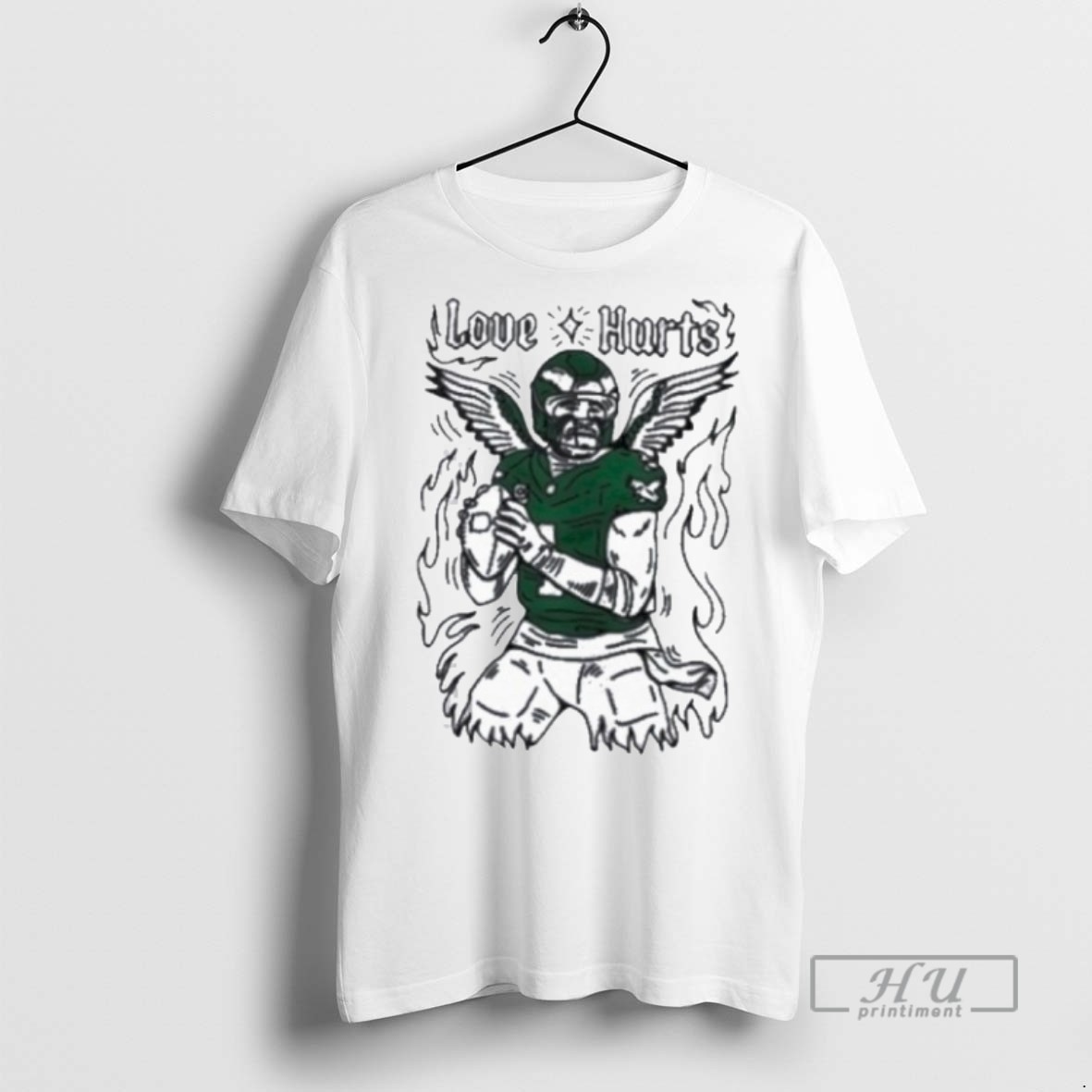 Officials Philadelphia Eagles Jalen Hurts Love Hurts T Shirts Sweatshirt Hoodies