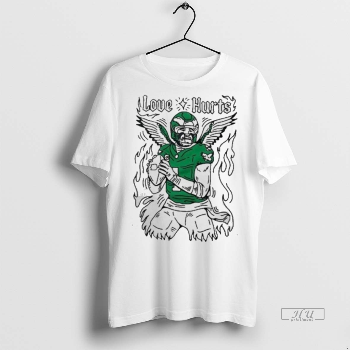 Officials Philadelphia Eagles Jalen Hurts Love Hurts Tee Shirt Sweater Hoodie