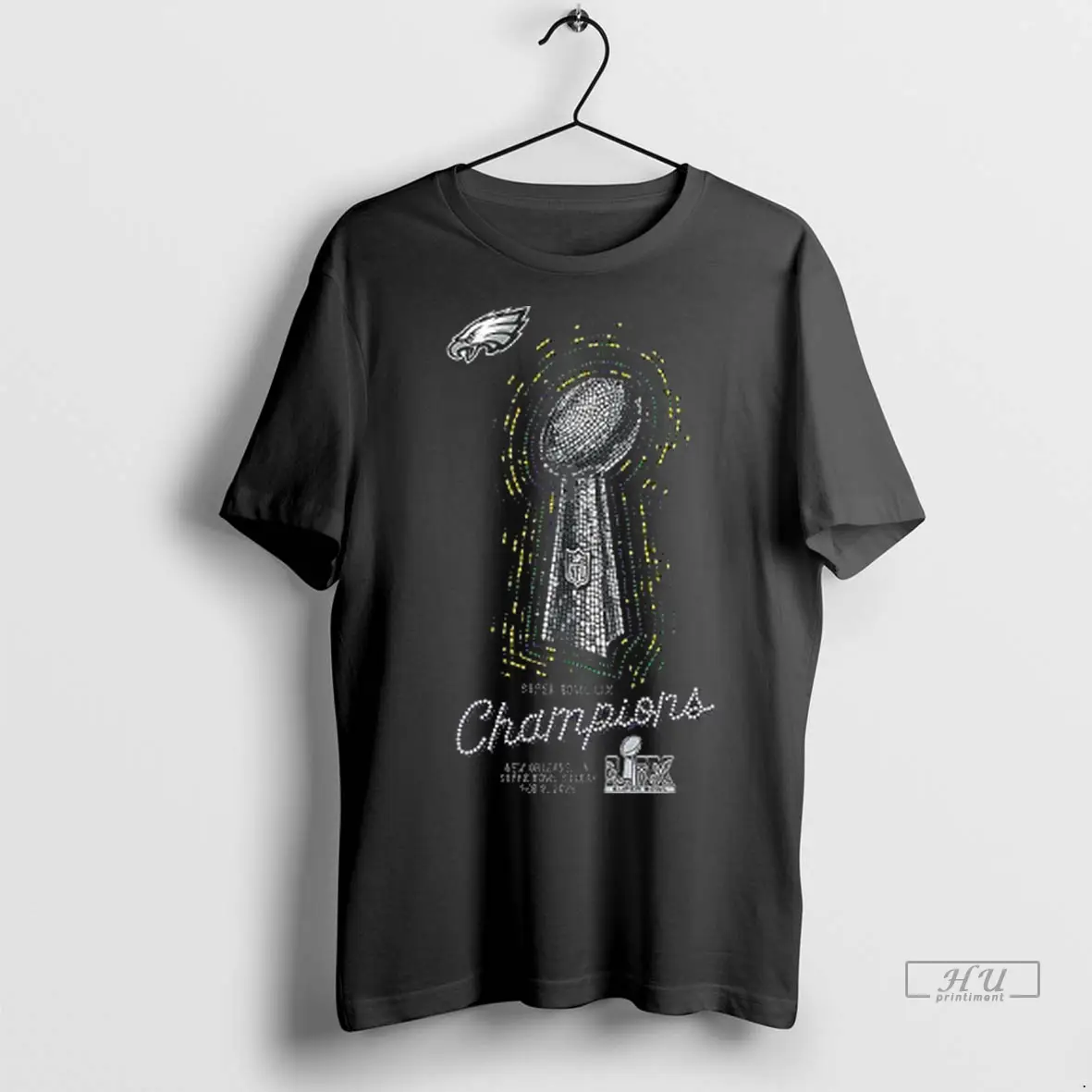 Officials Philadelphia Eagles Super Bowl Lix Champions Lombardi Trophy T Shirts Sweatshirt