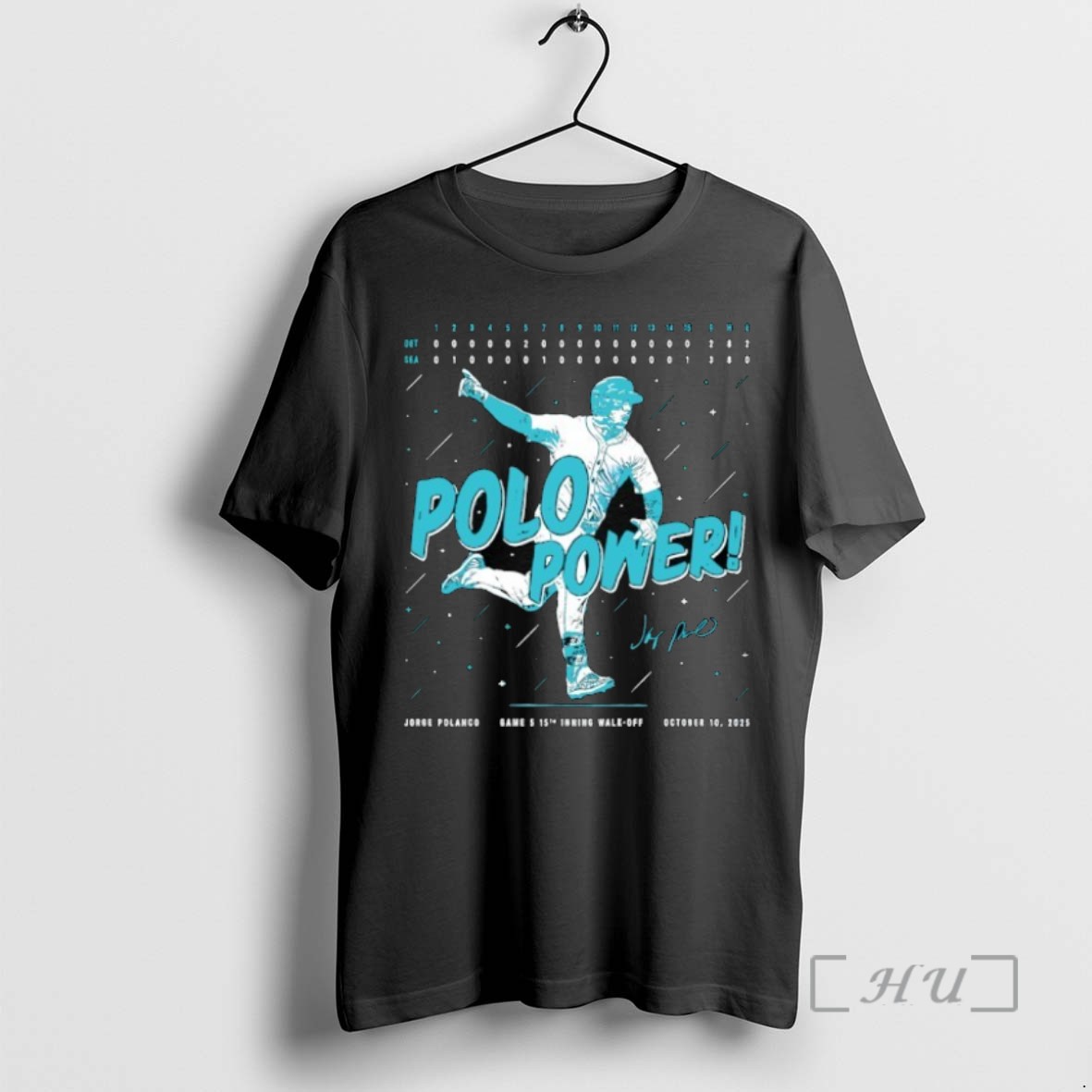 Officials Polo Power Jorge Polanco Seattle Mariners Baseball 2025 T Shirt Sweater Hoodie