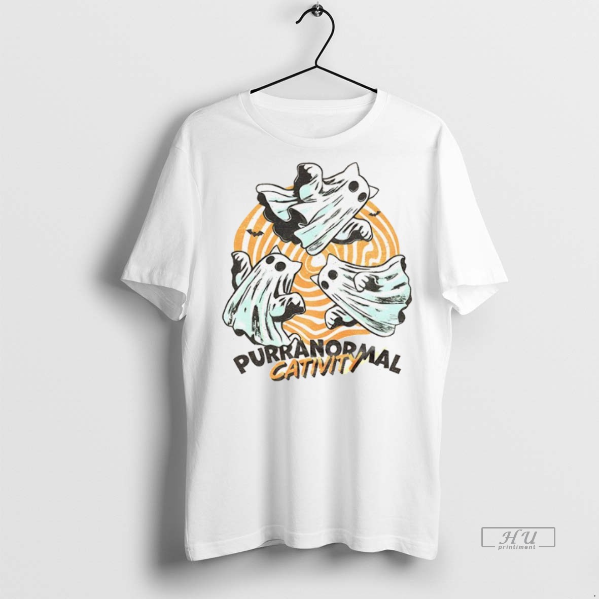 Officials Purranormal Cativity Ghost Cat Halloween Tee Shirt Sweater Hoodie