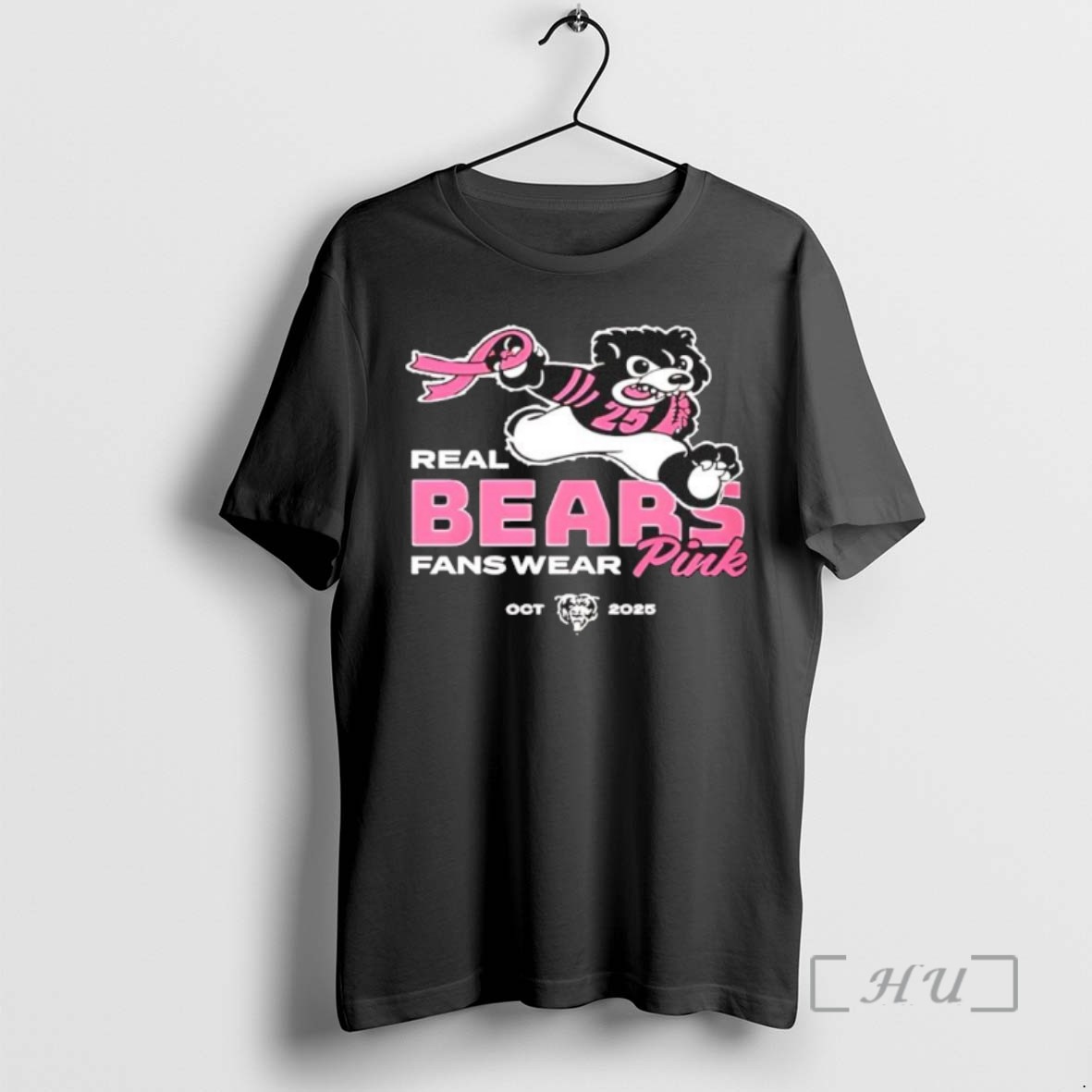 Officials Real Bears Fans Wear Pink Chicago Bears Oct 2025 T Shirt Sweater Hoodie
