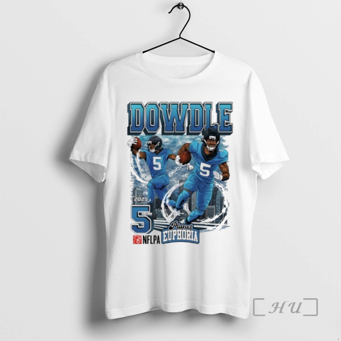 Officials Rico Dowdle 5 Carolina Panthers 2025 Player Collage Graphic Shirts Sweater Hoodie