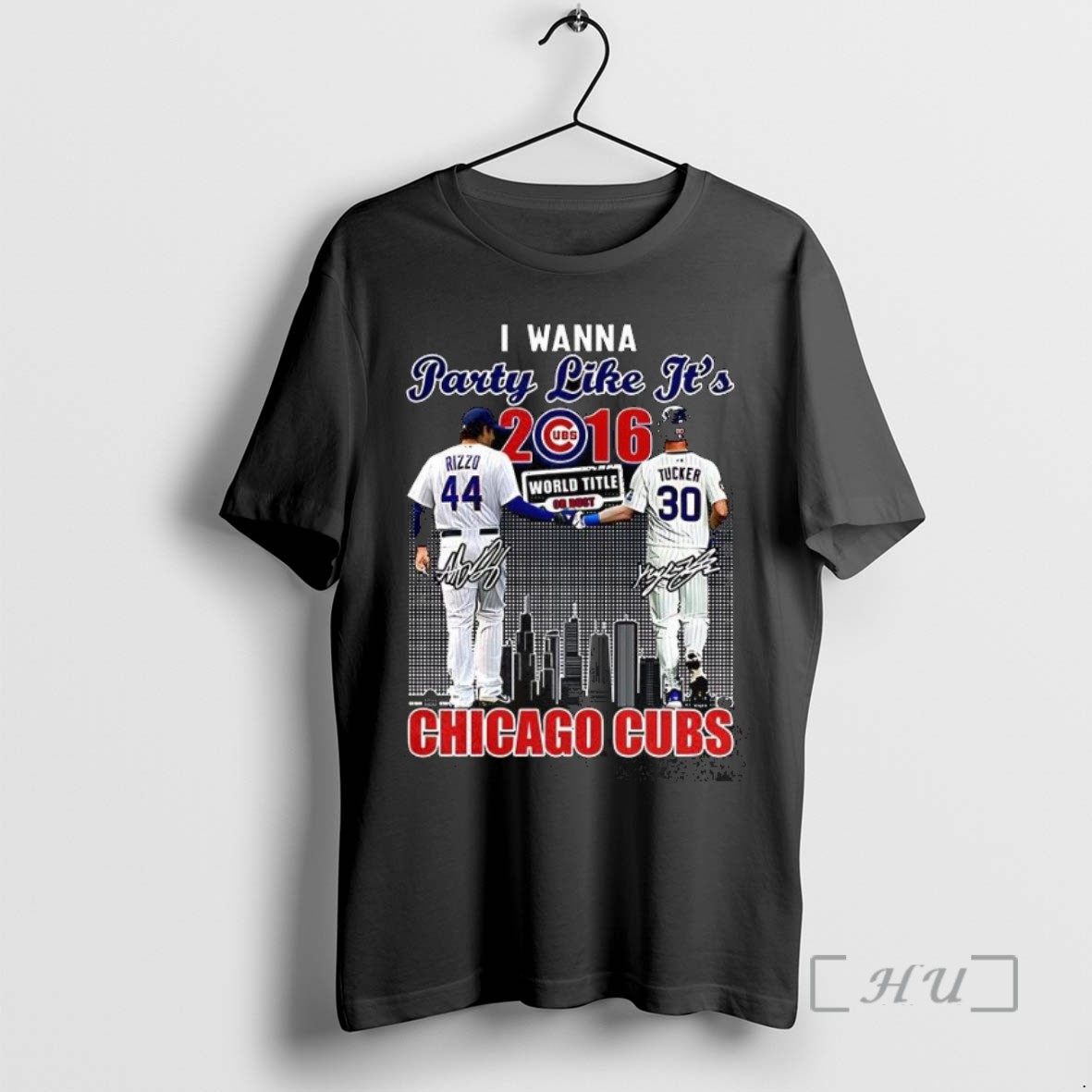 Officials Rizzo And Tucker I Wanna Party Like Its Chicago Cubs Signature T Shirt Sweater Hoodie