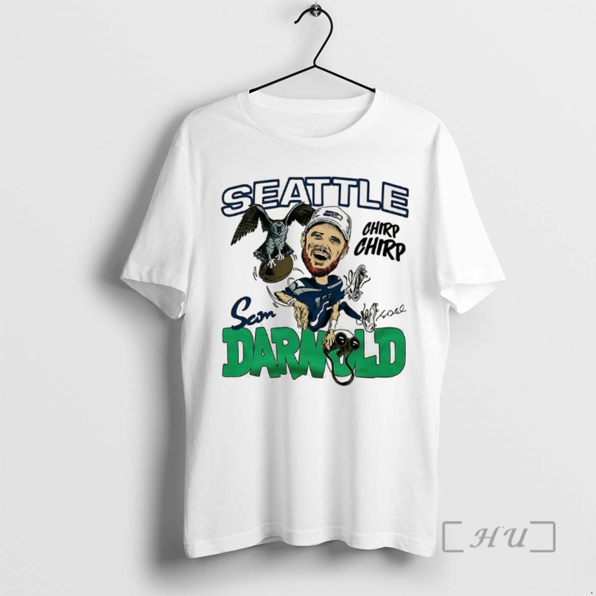 Officials Sam Darnold Seattle Seahawks Football Chirp Chirp Signature Tee Sweater Hoodie