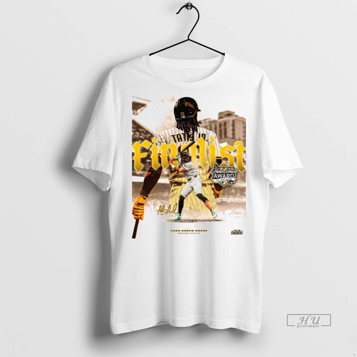 Officials San Diego Padres Congratulations To Fernando Tatis Jr 2025 Hank Aaron Award Finalist Signature Tee Shirt Sweater Hoodie