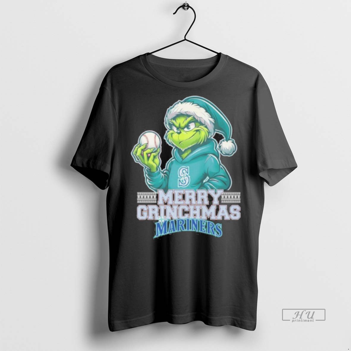 Officials Santa Grinch Merry Grinchmas Mariners Tee Shirt Sweater Hoodie
