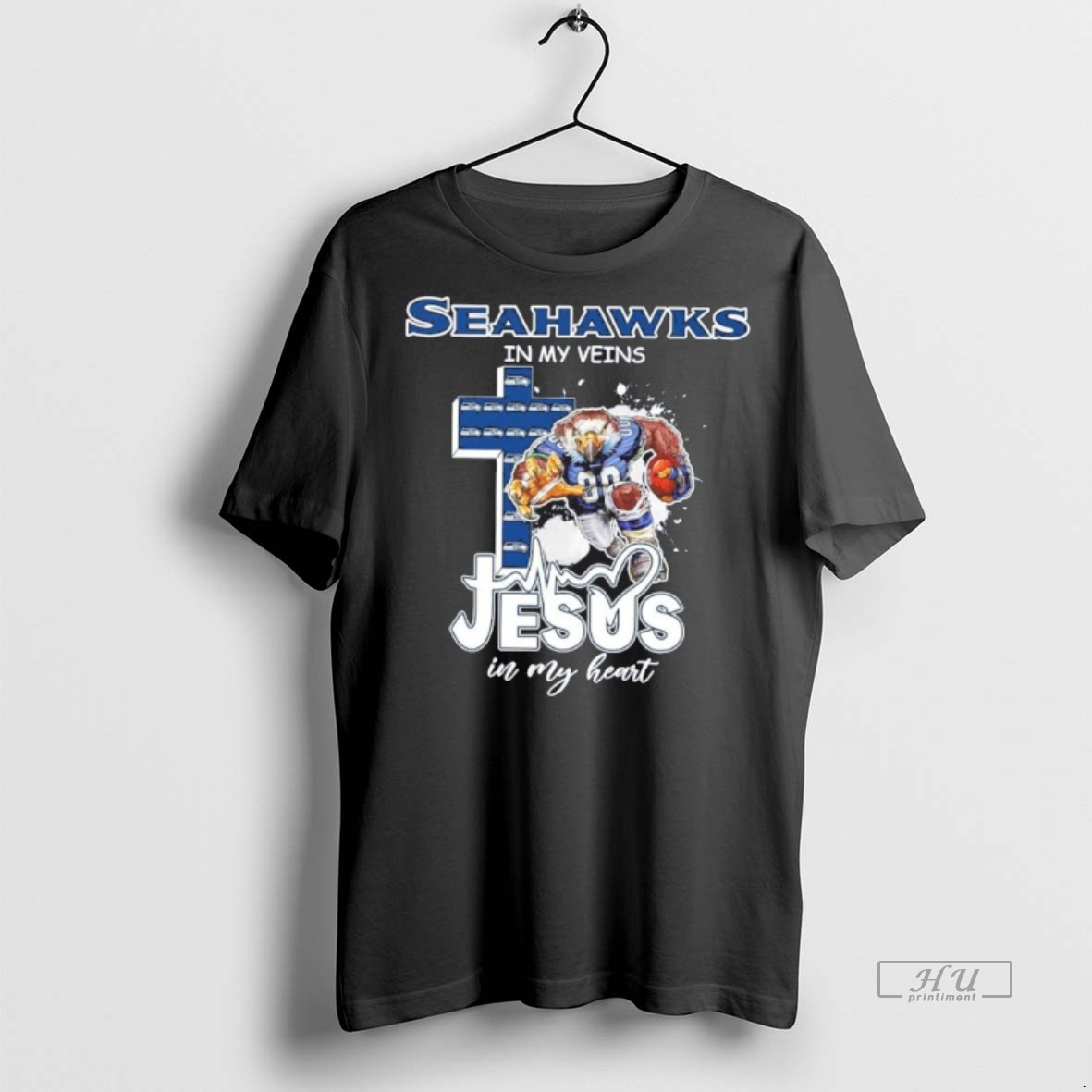 Officials Seahawks In My Veins Jesus In My Heart Tee Shirt Sweater Hoodie