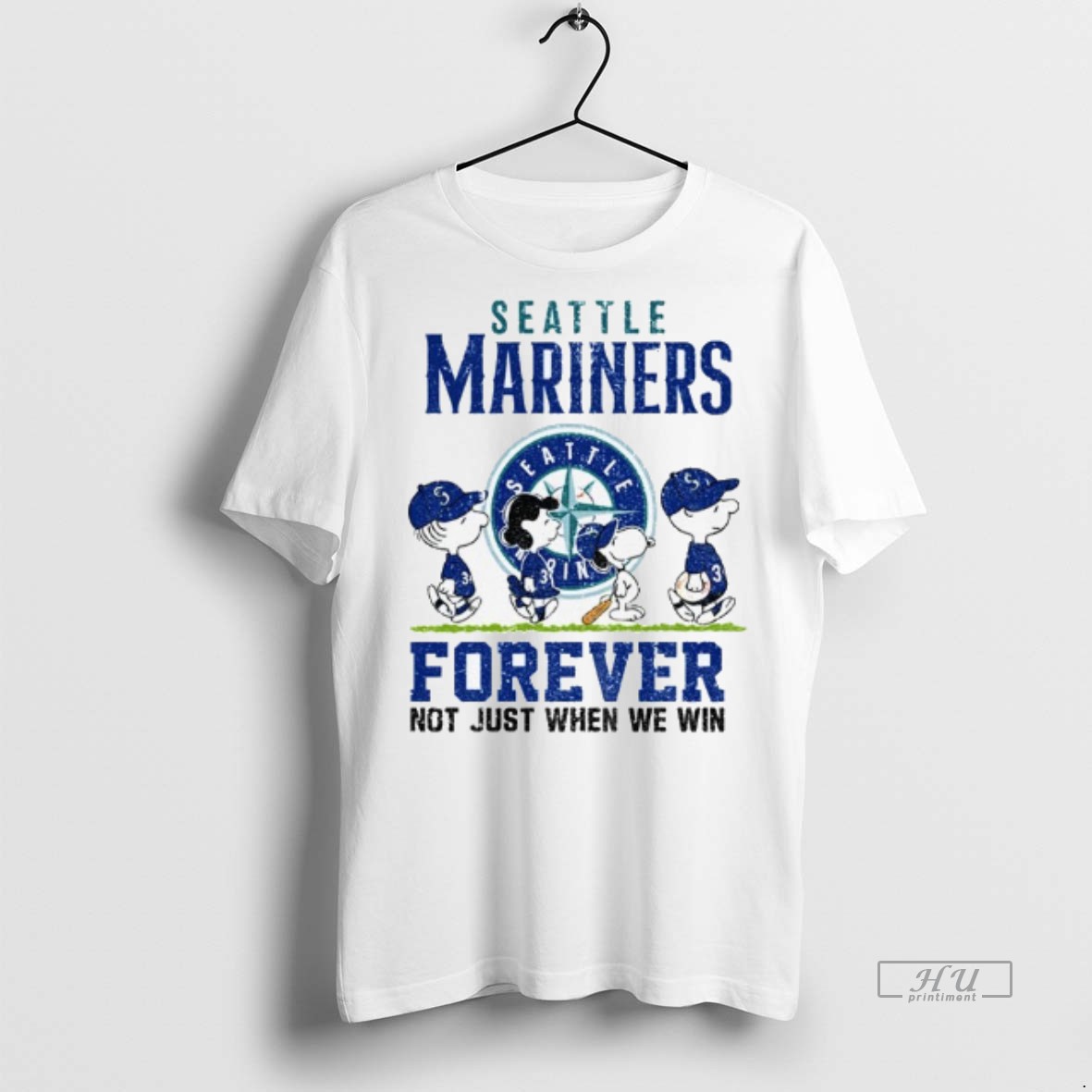 Officials Seattle Mariners October Cartoon Snoopy Forever Not Just When We Win Tee Shirt Sweater Hoodie