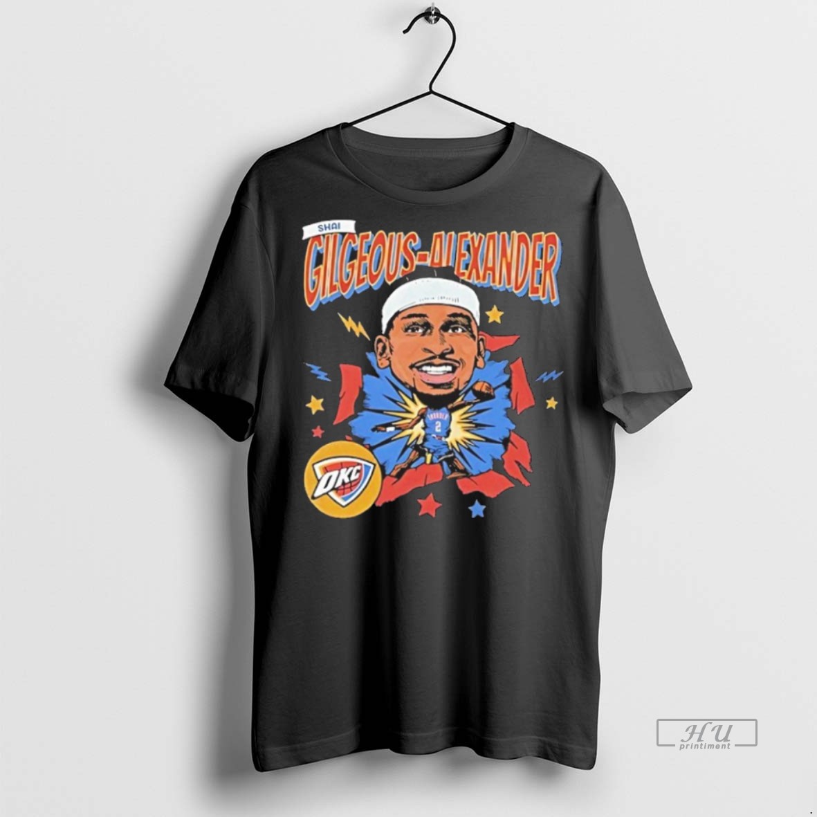 Officials Shai Gilgeous Alexander Oklahoma City Thunder Caricature Comic Tee Shirt Sweater Hoodie