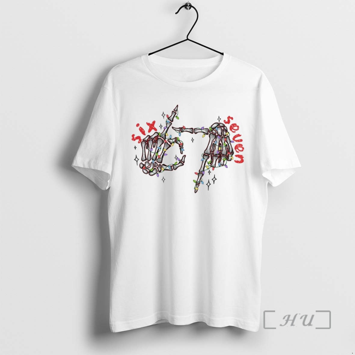 Officials Skeleton Hands Six Seven Merry Christmas T Shirt Sweater Hoodie