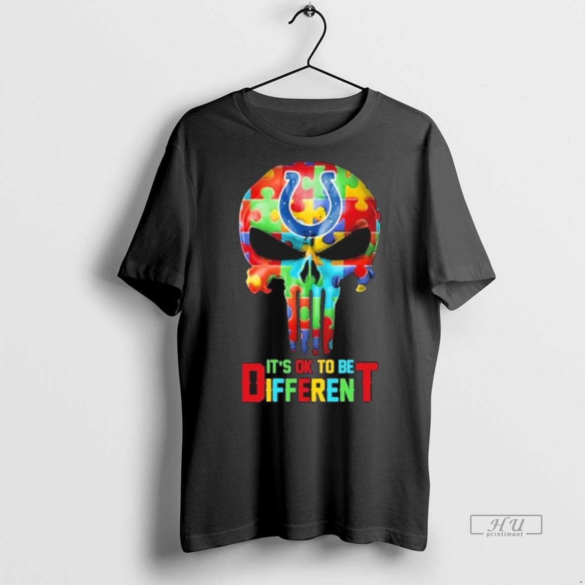 Officials Skull X Indianapolis Colts Autism Its Ok To Be Different Tee Shirt Sweater Hoodie