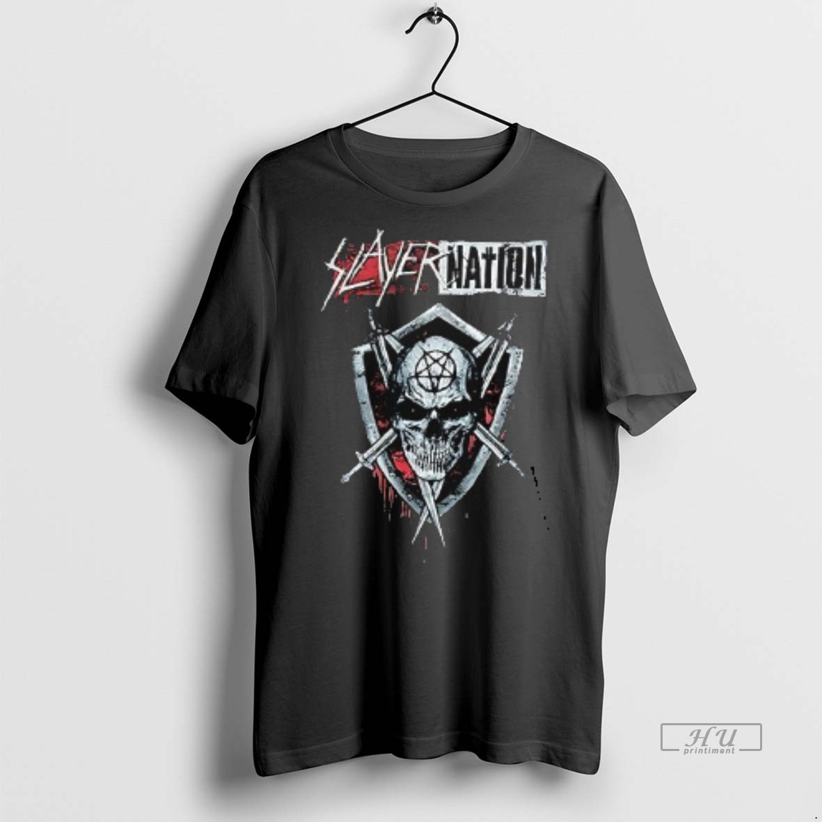 Officials Slayer Nation 2025 North American Tour Dates List Double Sided Tee Shirt Sweater Hoodie