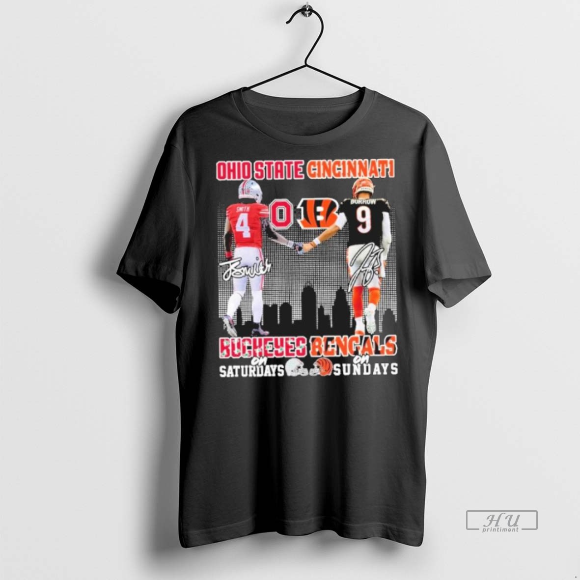 Officials Smith Osu On Saturdays And Burrow Bengals On Sundays Tee Shirt Sweater Hoodie