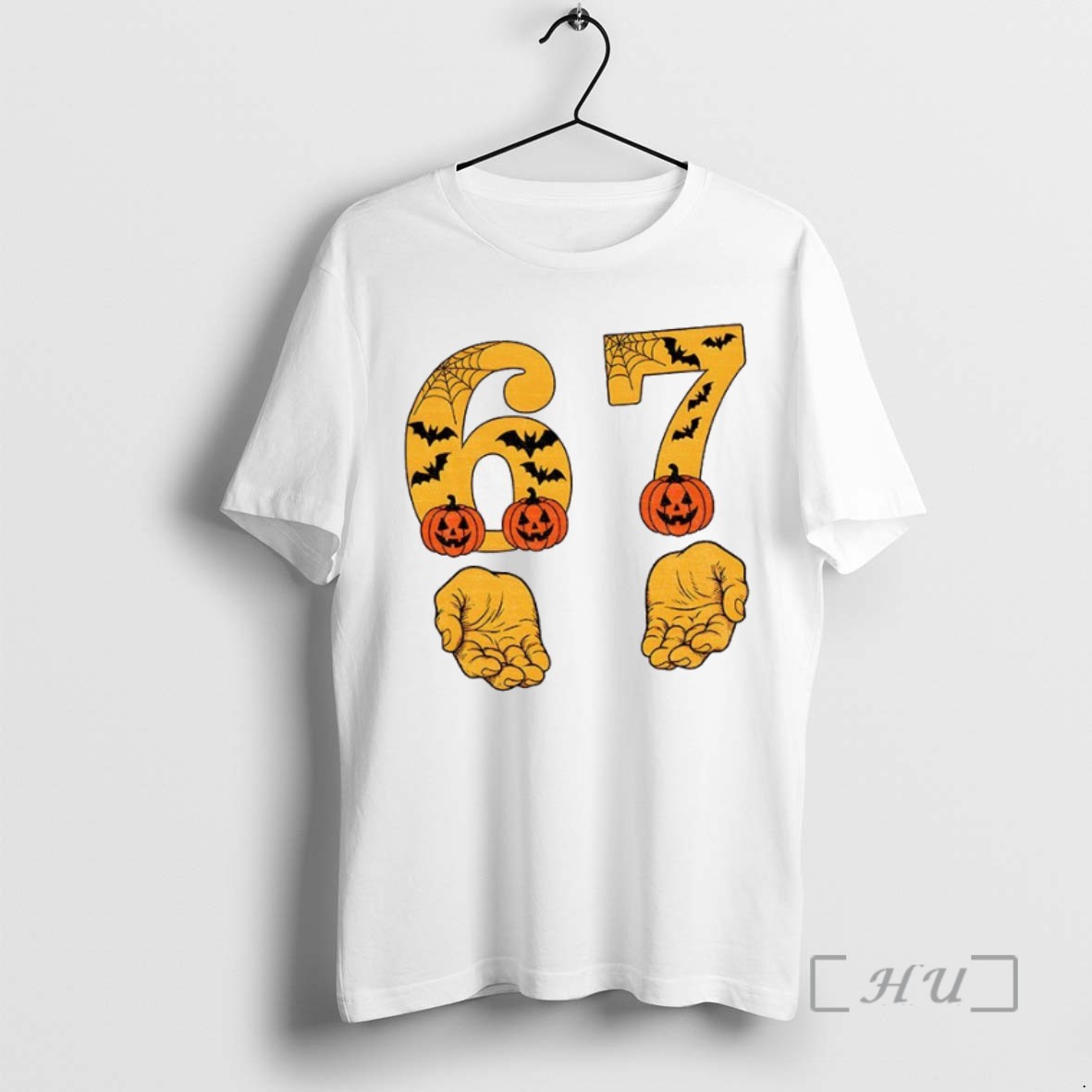 Officials Spooky 6 7 Halloween Numbers Bats Pumpkins T Shirt Sweater Hoodie