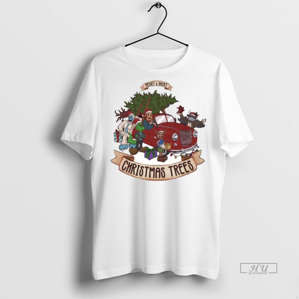 Officials Squatch Merry Hairy Christmas Trees Ornaments Premium Tee Shirt Sweater Hoodie