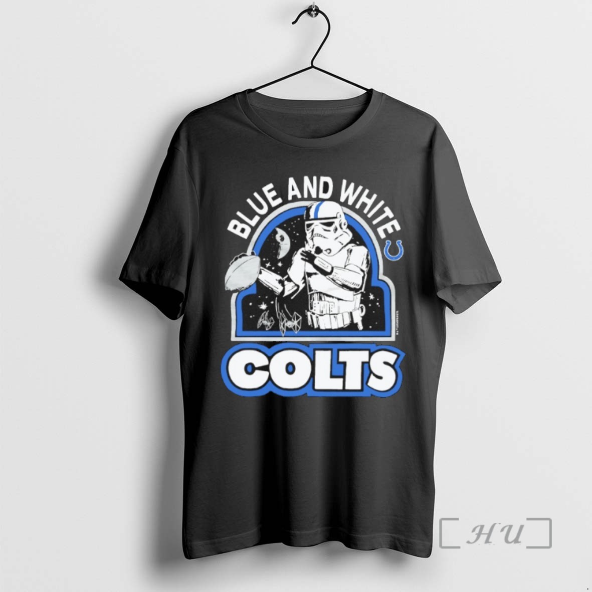 Officials Star Wars Dark Side X Indianapolis Colts Blue And White T Shirt Sweater Hoodie