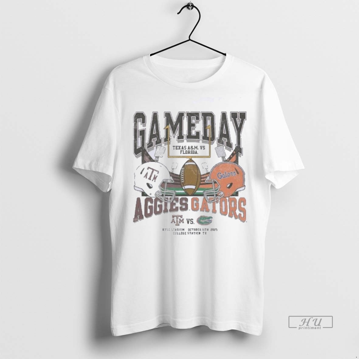 Officials Texas Am Vs Florida 2025 Gameday Matchup Helmet Tee Shirt Sweater Hoodie