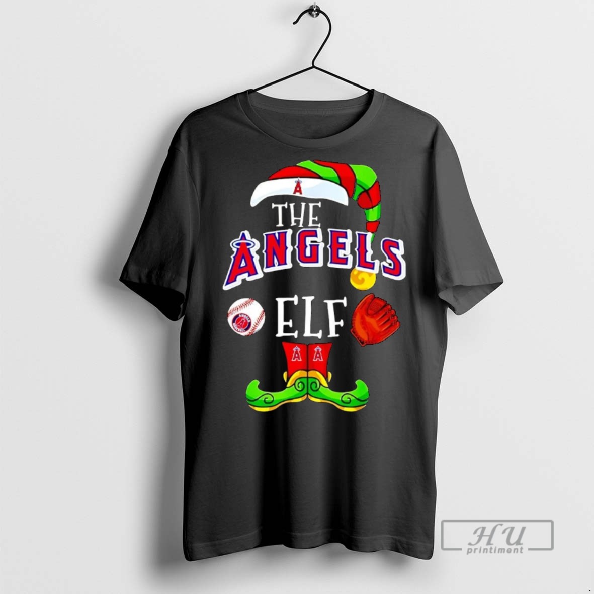 Officials The Los Angeles Angels Elf Christmas Tee Shirt Sweatshirt