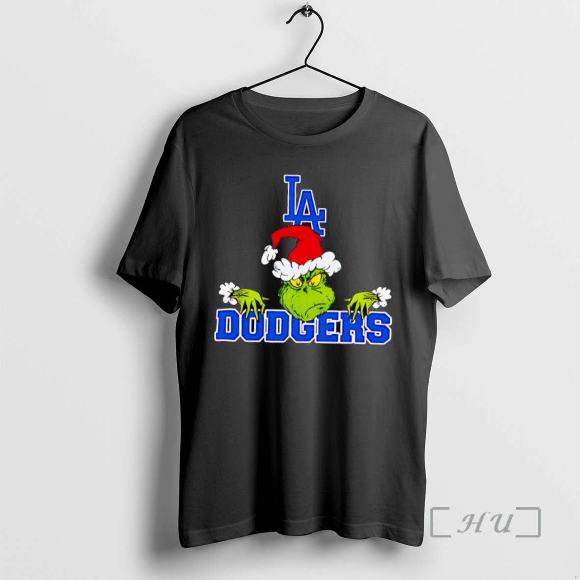 Officials Top Los Angeles Dodgers Logo Baseball Grinch Christmas T Shirt Sweater Hoodie