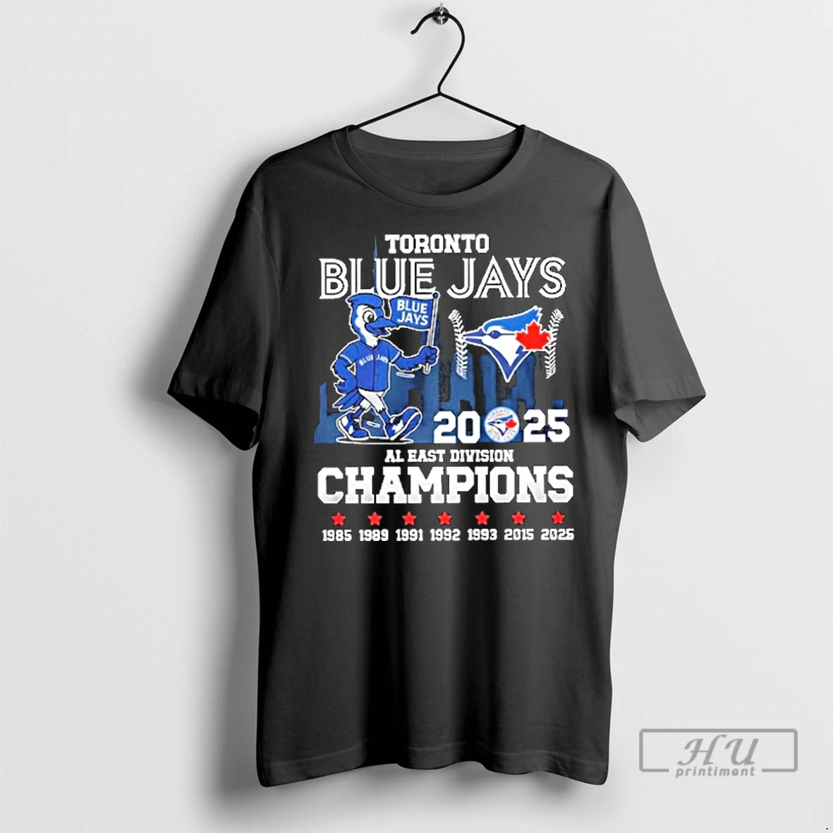 Officials Toronto Blue Jays Mascot 2025 Al East Division Champions Mascot Logo T Shirt Sweatshirt