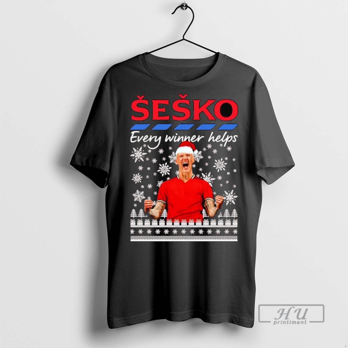 Officials Trending Benjamin Sesko Every Winner Helps Christmas Graphic Tee Shirt Sweatshirt Hoodies