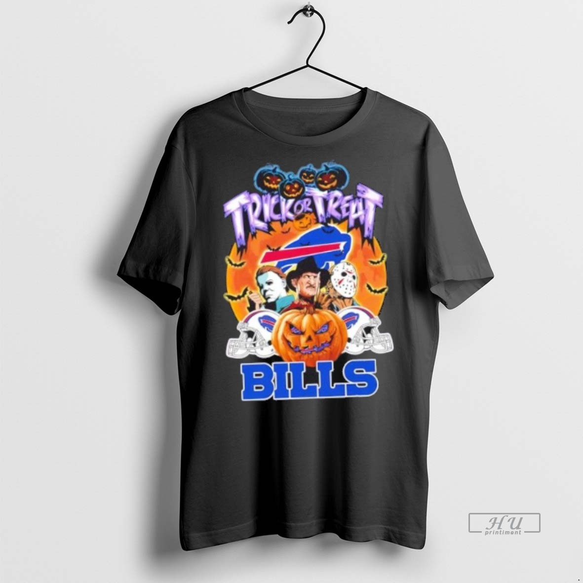 Officials Trending Buffalo Bills Football Trick Or Treat Horror Movies Halloween Tee Shirt Sweater Hoodie