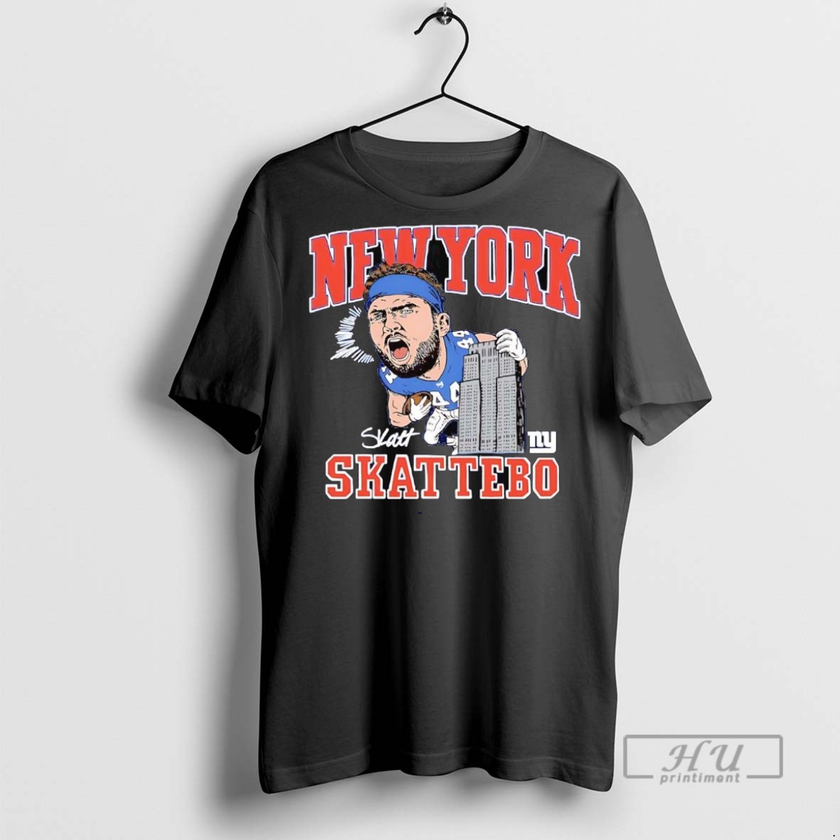 Officials Trending Cam Skattebo Screaming Caricature New York Giants Graphic Tee Shirt Sweatshirt Hoodies 1
