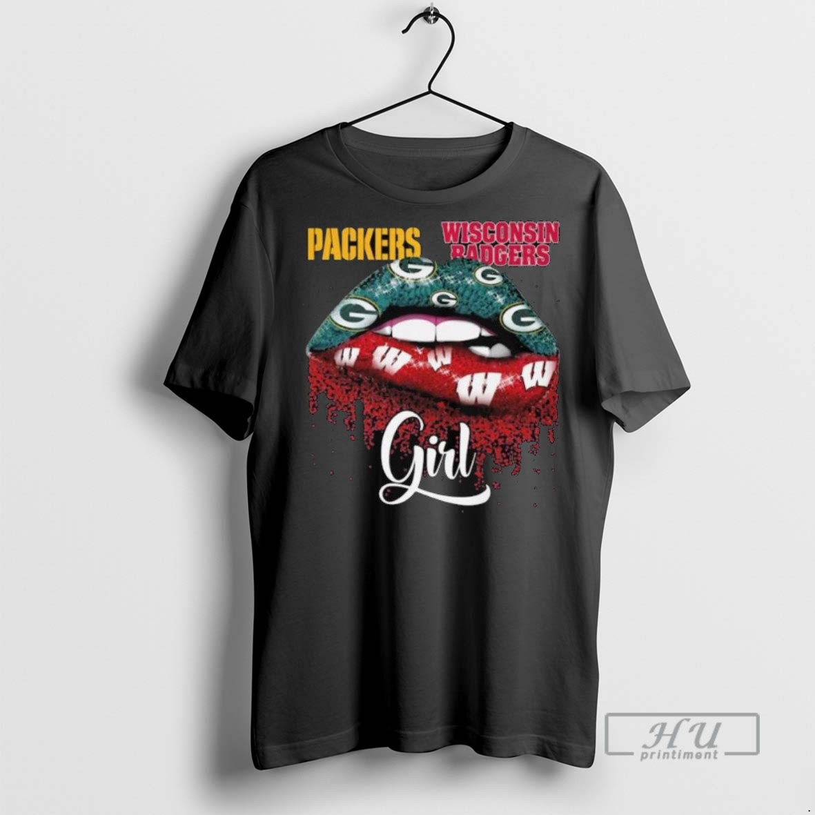 Officials Trending Green Bay Packers X Wisconsin Badgers Girl Lips 2025 Long Sleve T Shirt Sweatshirt
