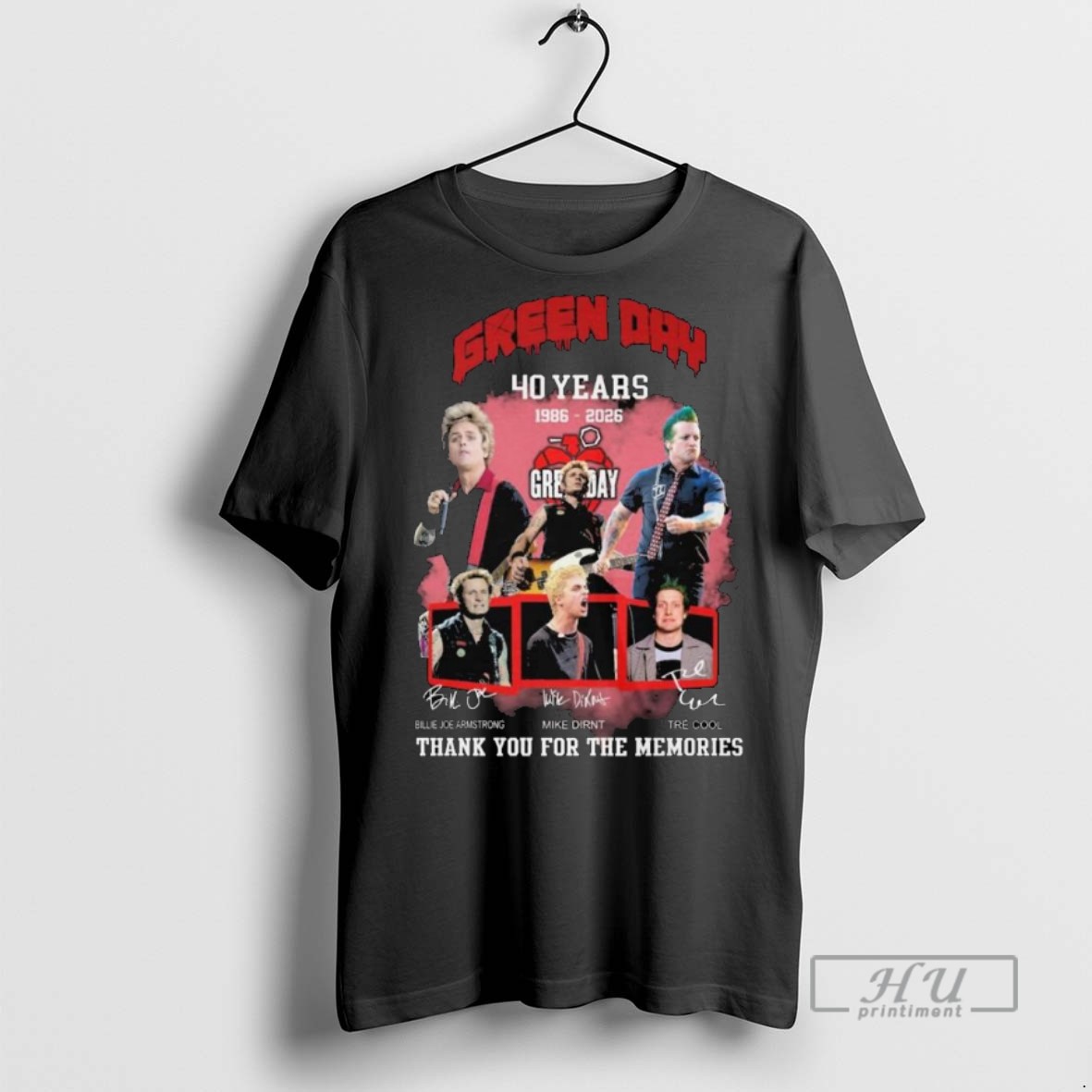 Officials Trending Green Day 40 Years 1986 2026 Thank You For The Memories Signatures Long Sleve T Shirt Sweatshirt