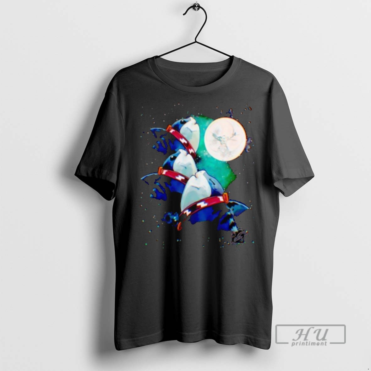 Officials Trending Jeff The Land Shark Under The Moon T Shirt Sweatshirt Hoodies