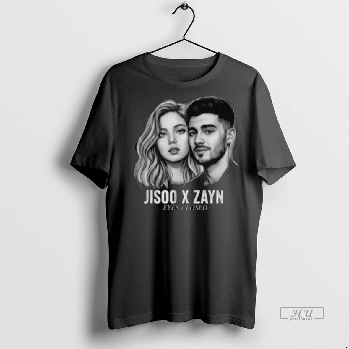 Officials Trending Jisoo X Zayn Eyes Closed Long Sleve Tee Shirt Sweater Hoodie