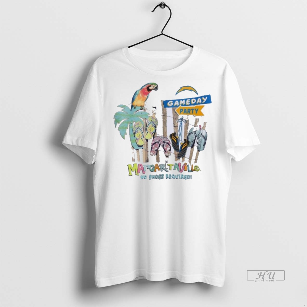 Officials Trending Los Angeles Chargers Gameday Party Margaritaville No Shoes Required T Shirt Sweater Hoodie