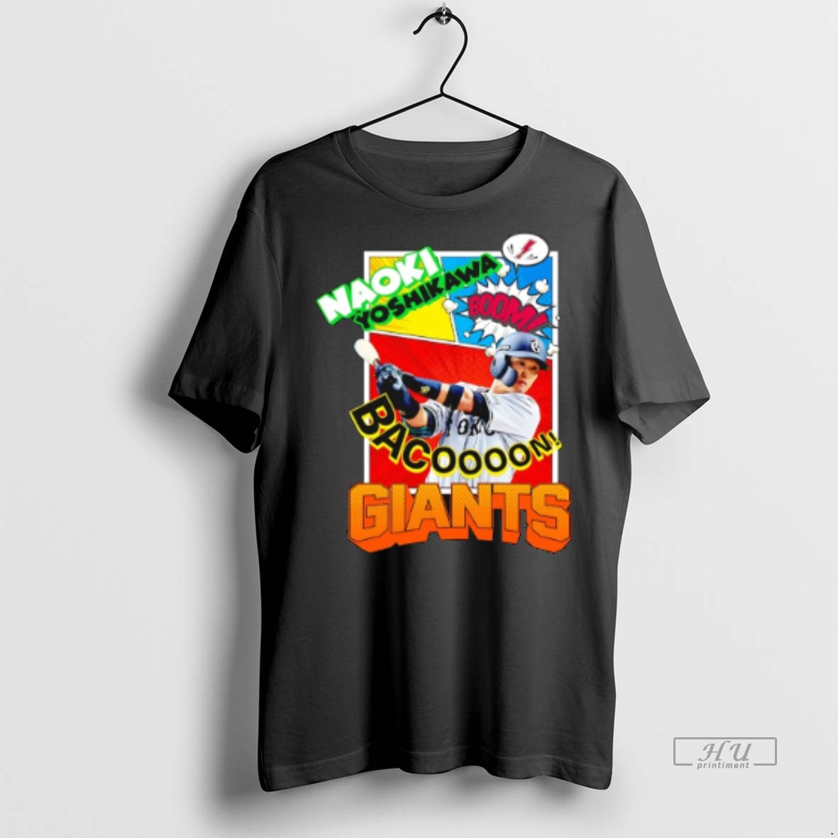 Officials Trending Naoki Yoshikawa Bacoon Giants Baseball Comic T Shirt Sweater Hoodie