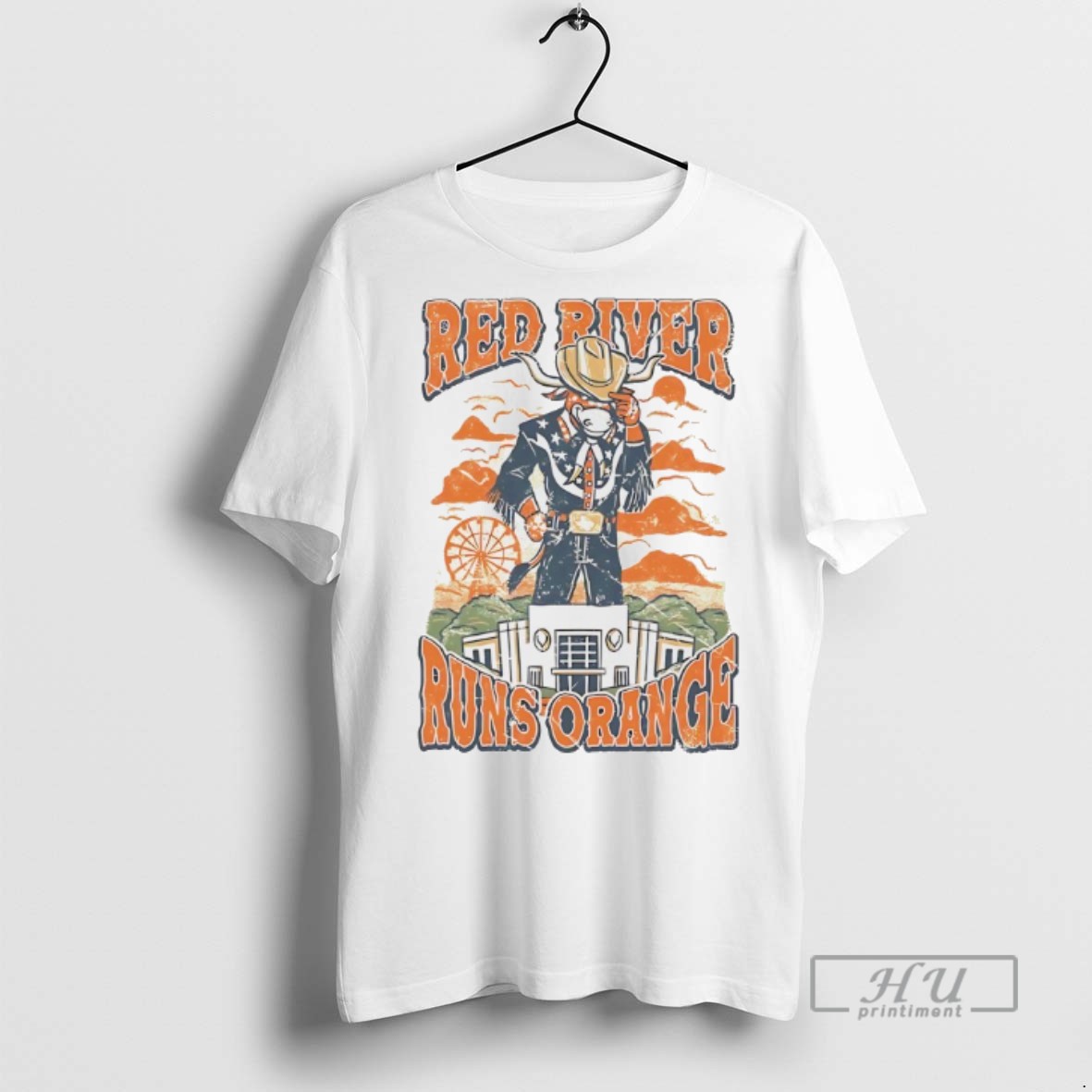 Officials Trending Texas Longhorns Red River Runs Orange T Shirt Sweatshirt Hoodies