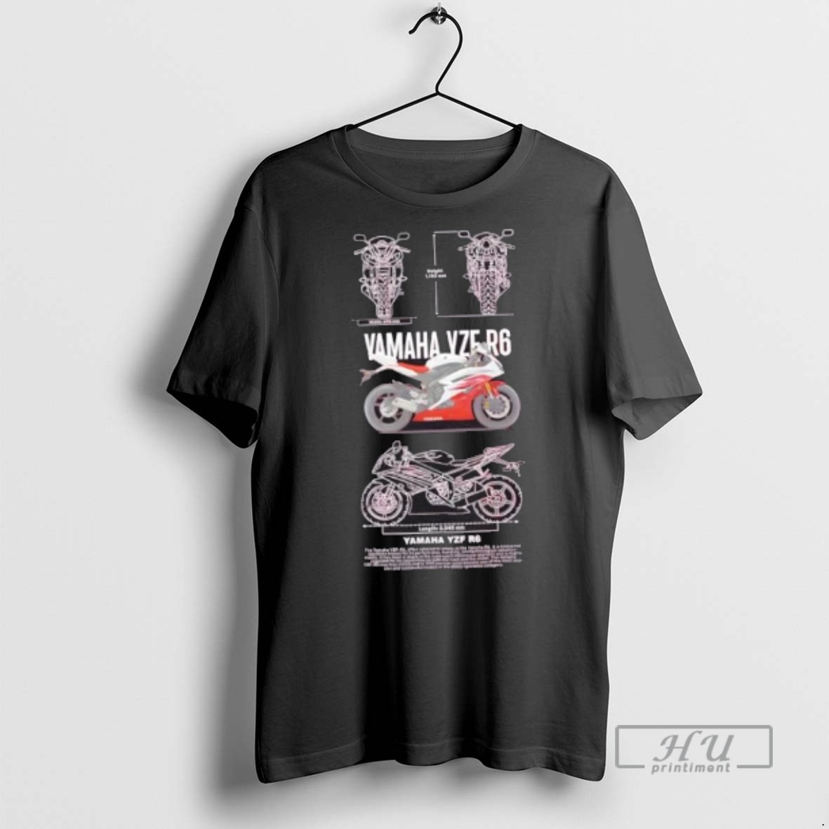Officials Trending Yamaha Yzf R6 Sportbike Blueprint Design T Shirt Sweatshirt Hoodies