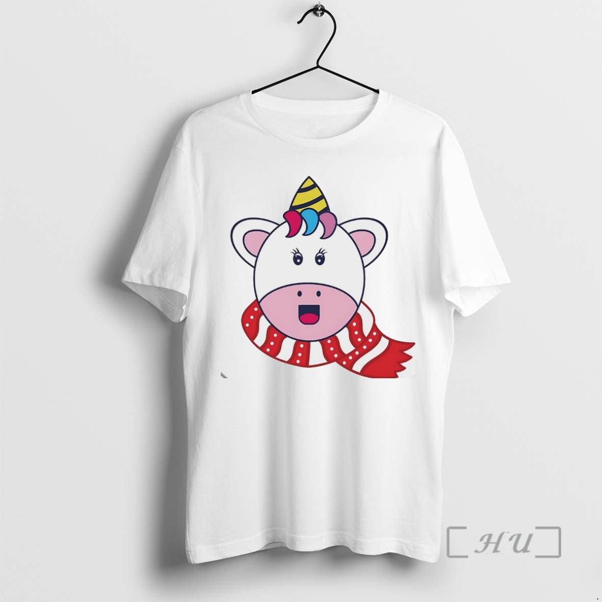 Officials Unicorn Scarf Happy Holiday Winter Christmas White T Shirts Sweater Hoodie
