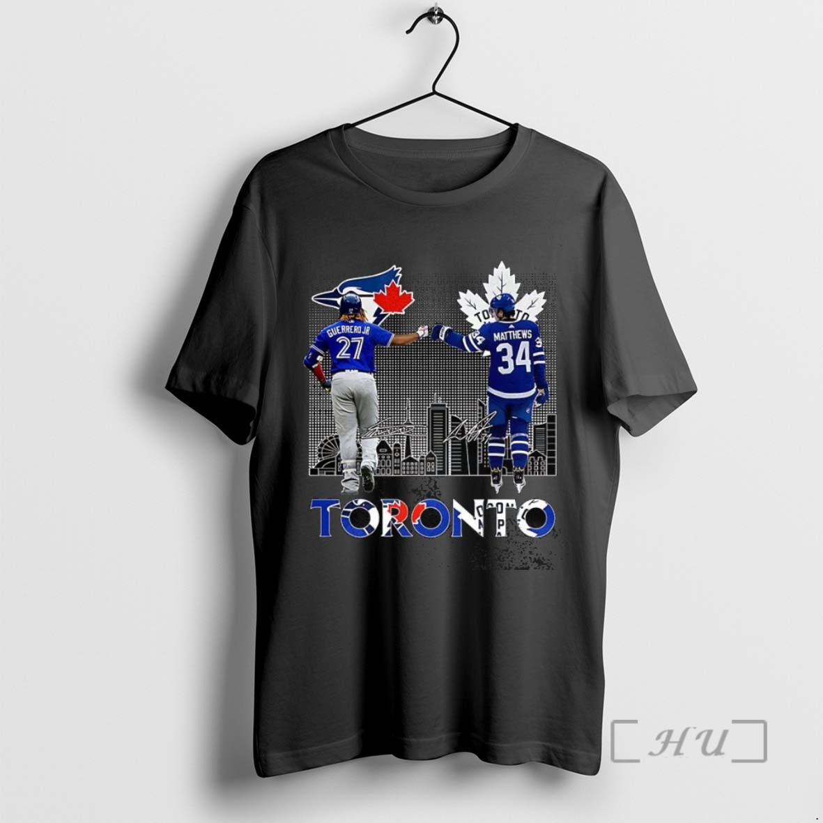 Officials Vladimir Guerrero Jr Toronto Blue Jays Touch Hand Auston Matthews Toronto Maple Leafs T Shirt Sweater Hoodie