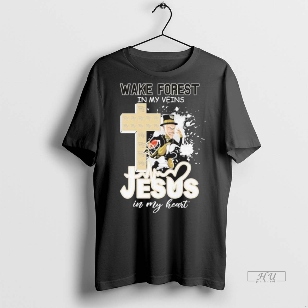 Officials Wake Forest Demon Deacons In My Veins Jesus In My Heart Tee Shirt Sweater Hoodie