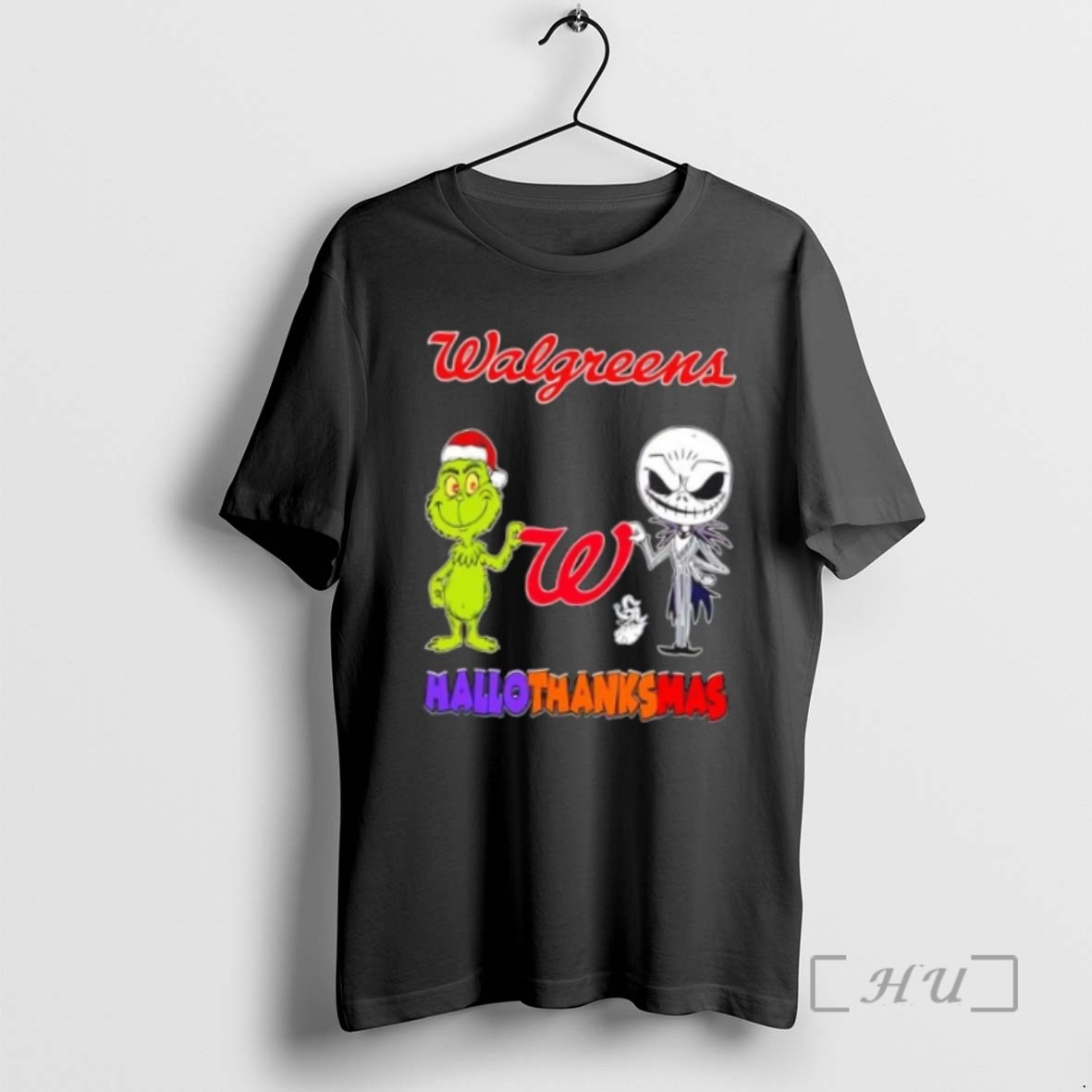 Officials Walgreens X Grinch And Jack Skellington Friends Fist Bump Happy Hallothanksmas Shirts Sweater Hoodie